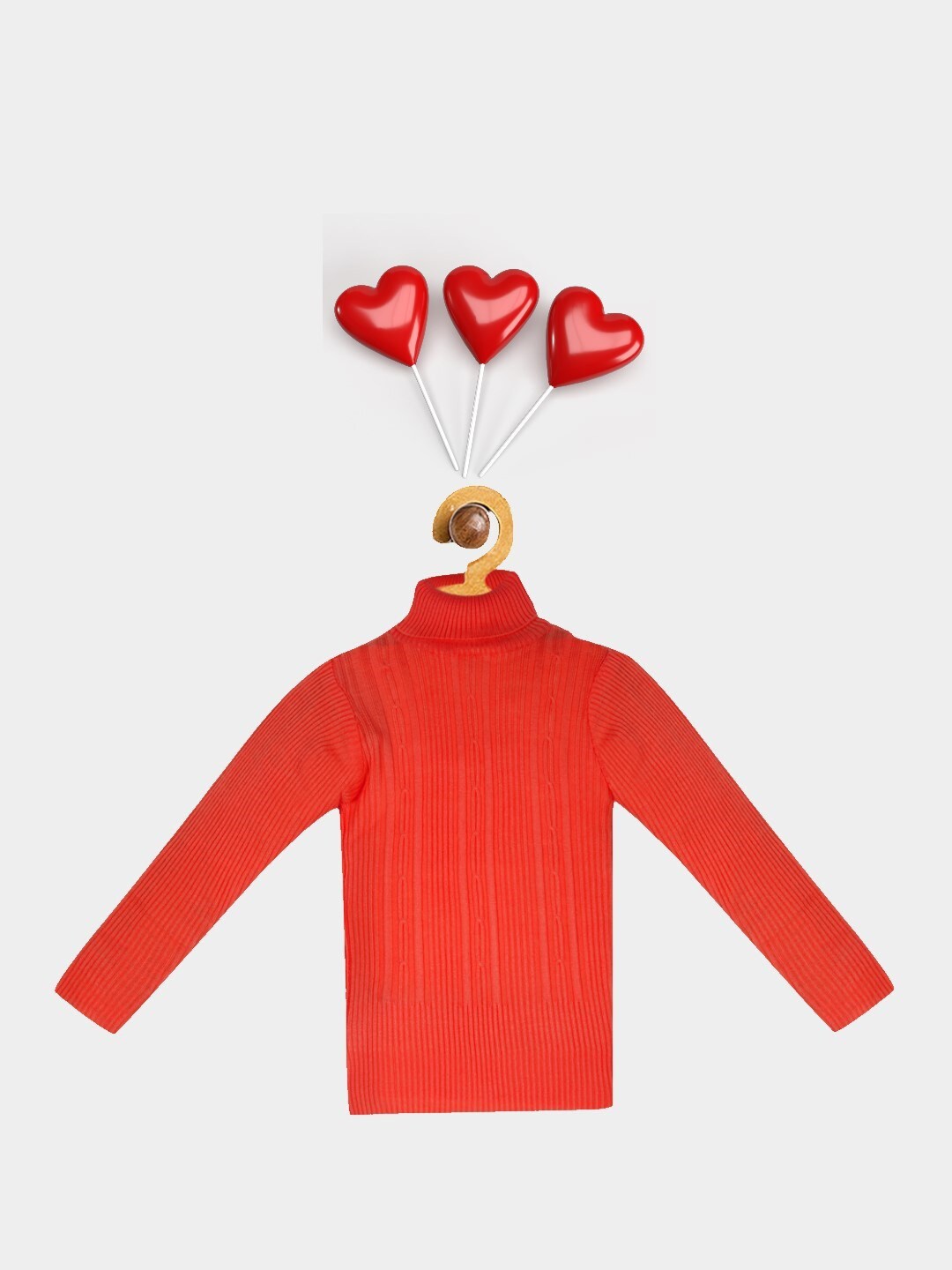

FABNEST Unisex Kids Red Cable Knit Pullover