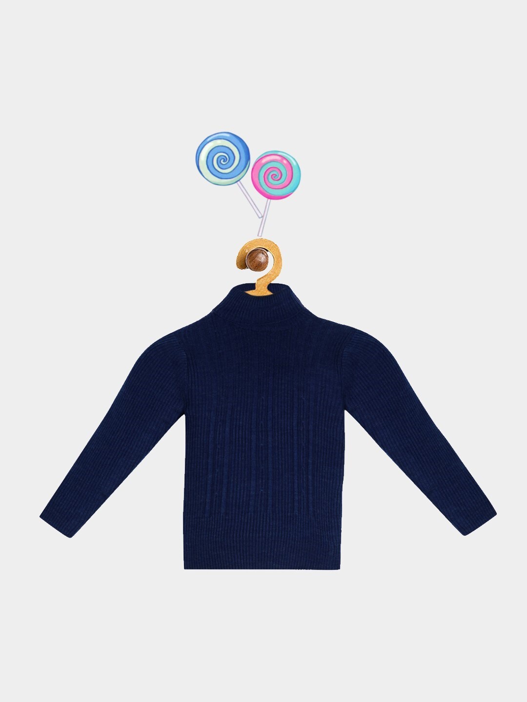 

FABNEST Unisex Kids Navy Blue Cable Knit Pullover Sweater