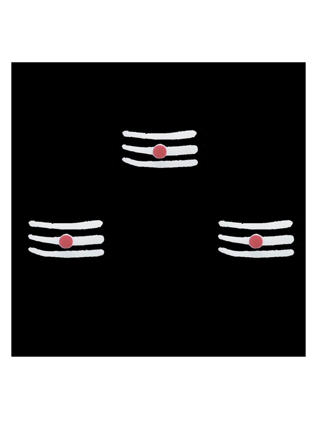 

Comet Busters 3 Pcs Reusable Designer Bindis - White & Pink