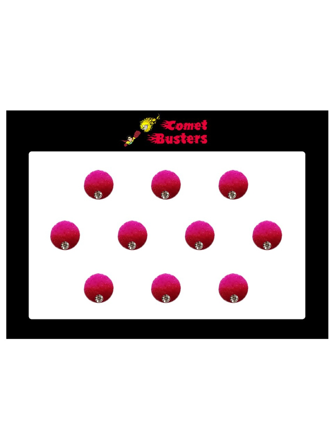 

Comet Busters 10 Pcs Reusable Designer Bindis - Pink