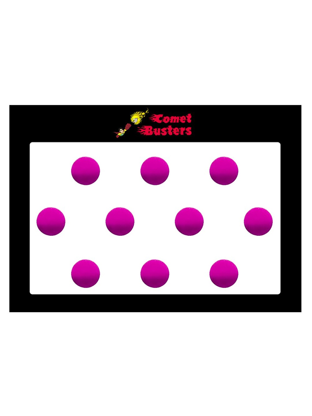 

Comet Busters 10 Pcs Reusable Designer Bindis - Magenta