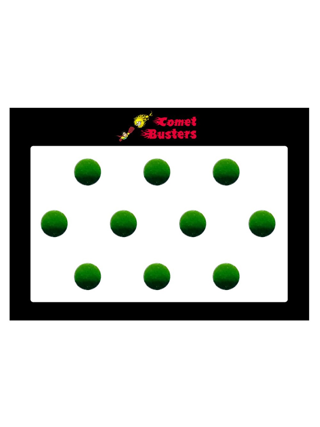 

Comet Busters 10 Pcs Reusable Designer Bindis - Green