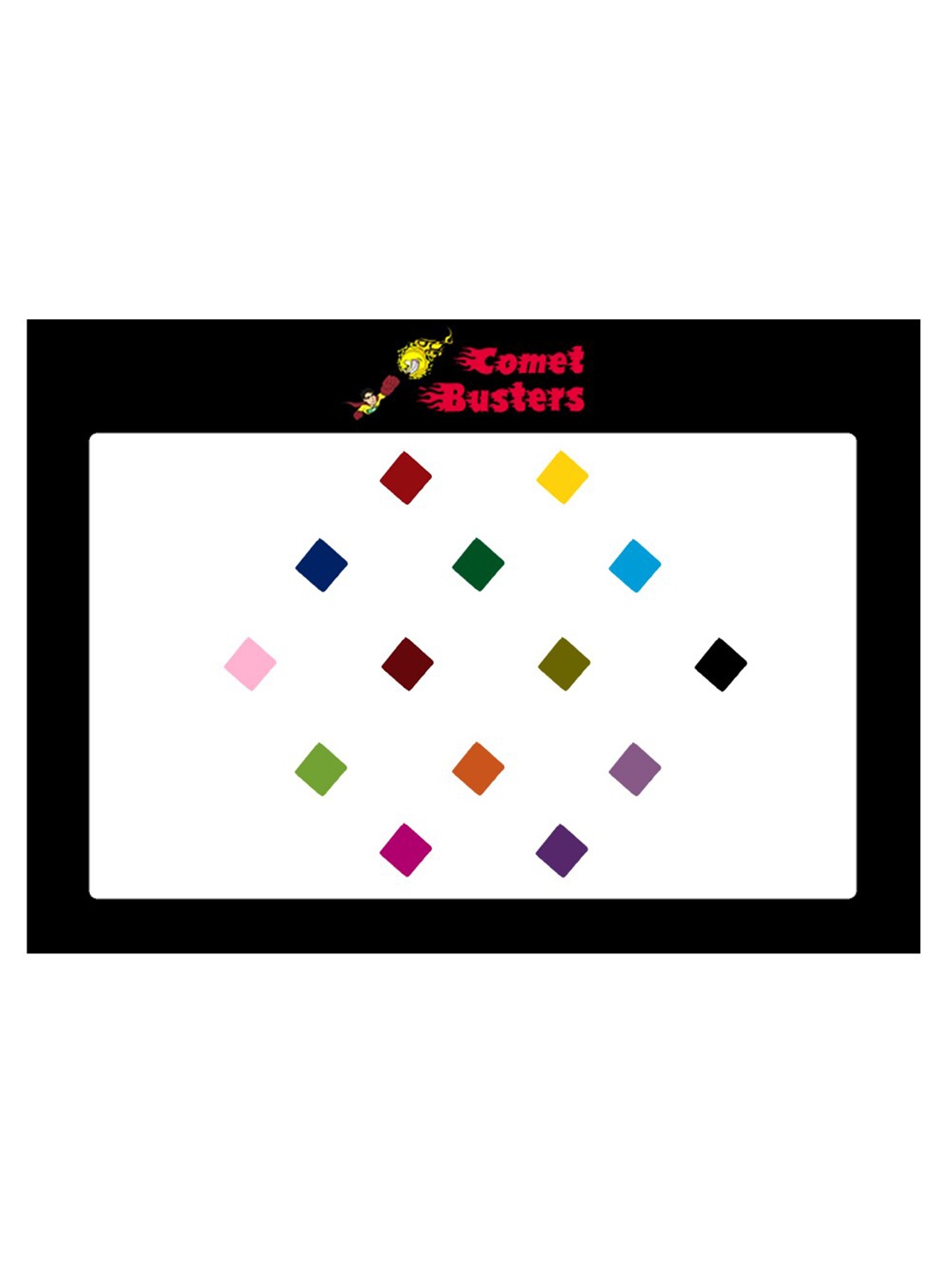 

Comet Busters 14 Pcs Reusable Designer Bindis - Multicoloured, Multi