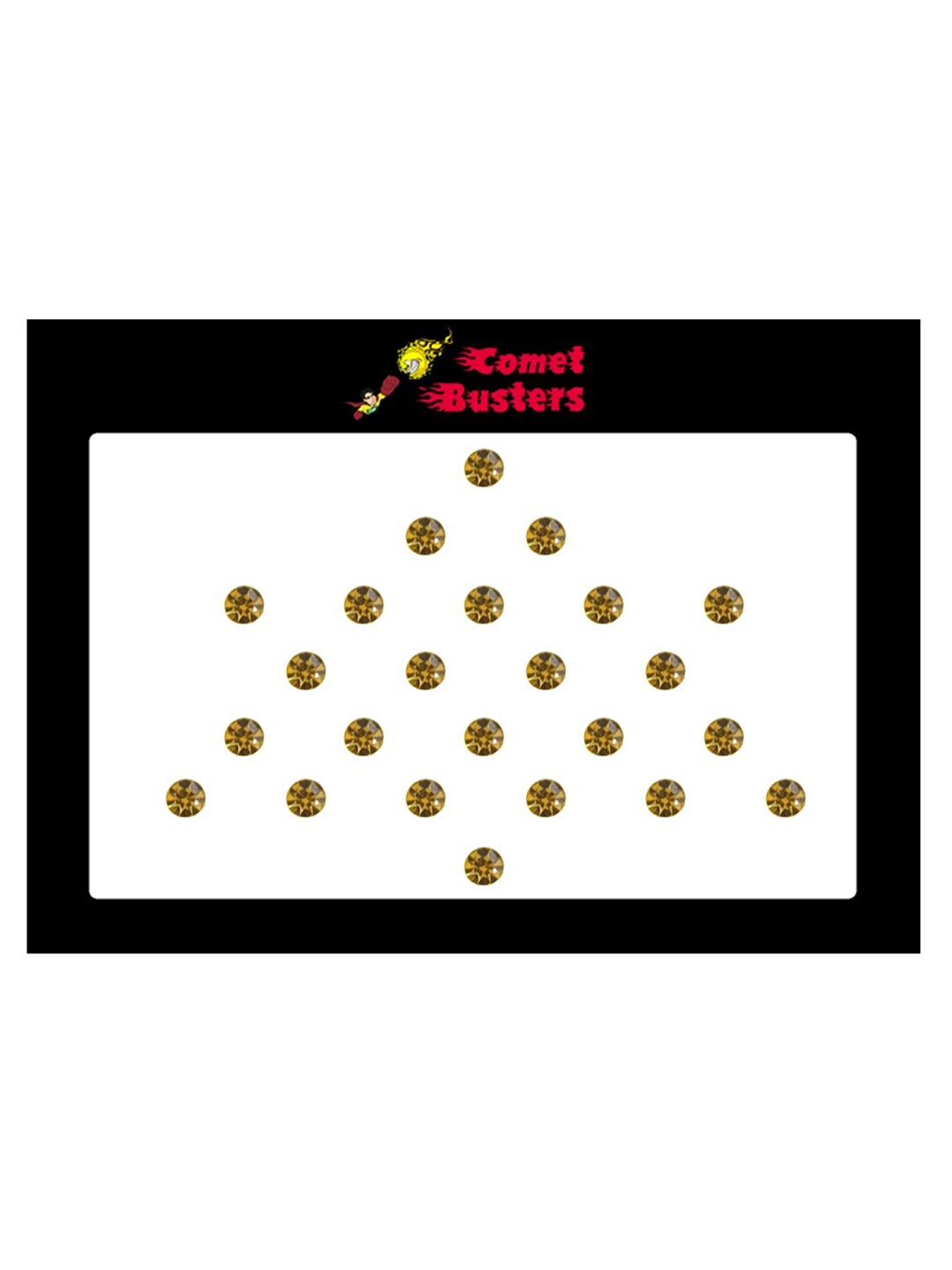 

Comet Busters 24 Pcs Reusable Designer Bindis - Gold-Toned