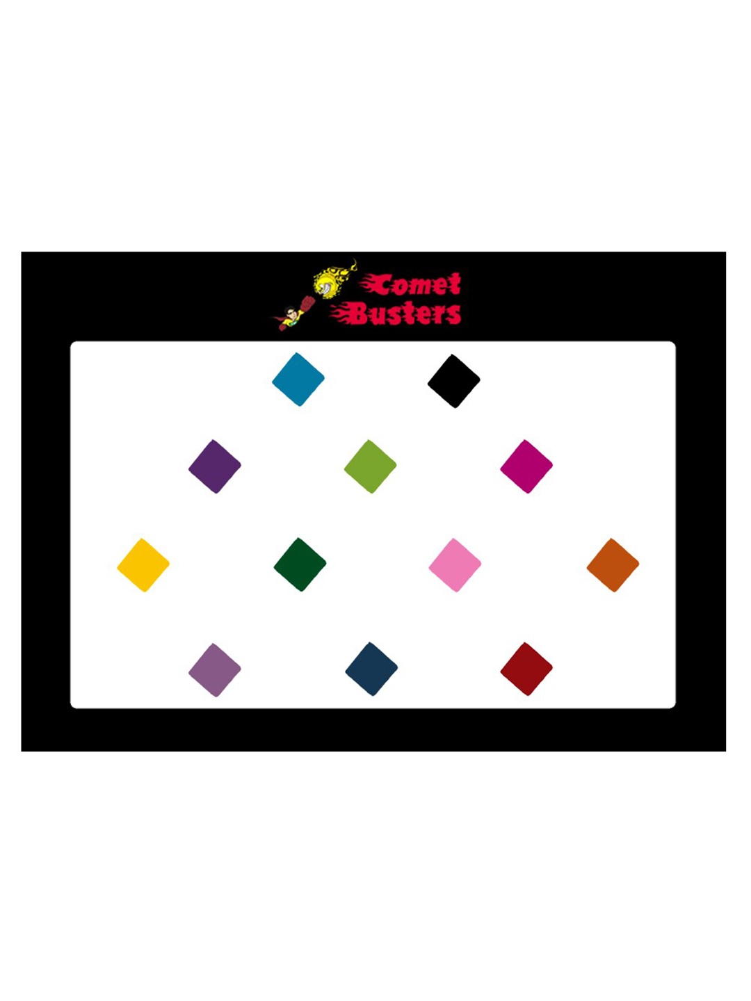 

Comet Busters 12 Pcs Reusable Designer Bindis - Multicoloured, Multi