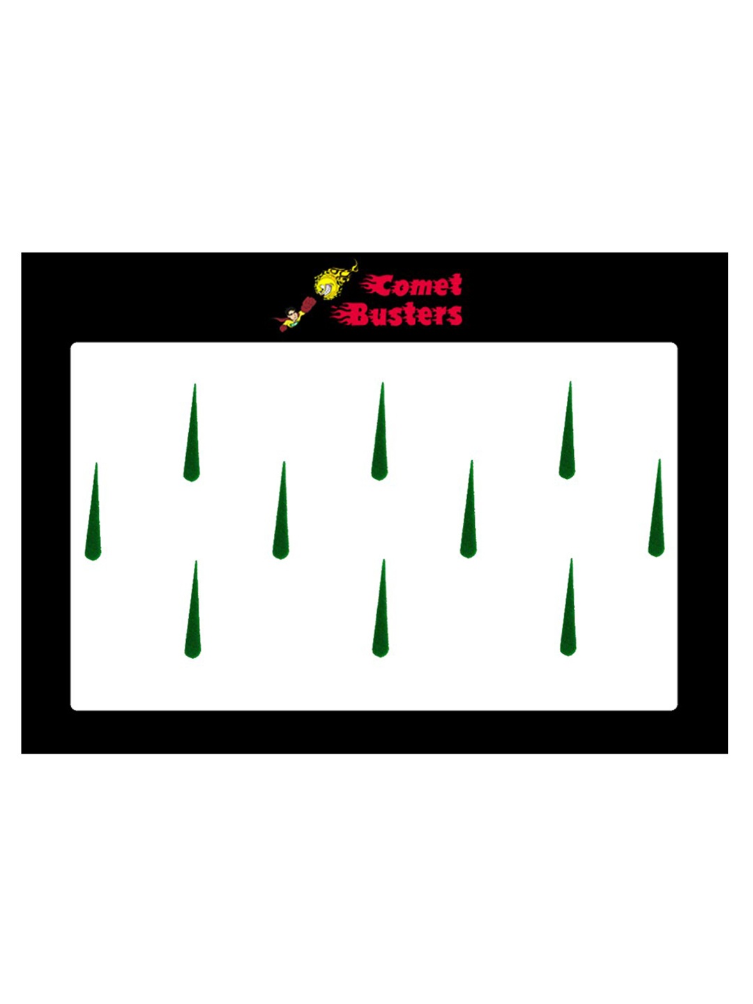 

Comet Busters 10 Pcs Reusable Designer Bindis - Dark Green