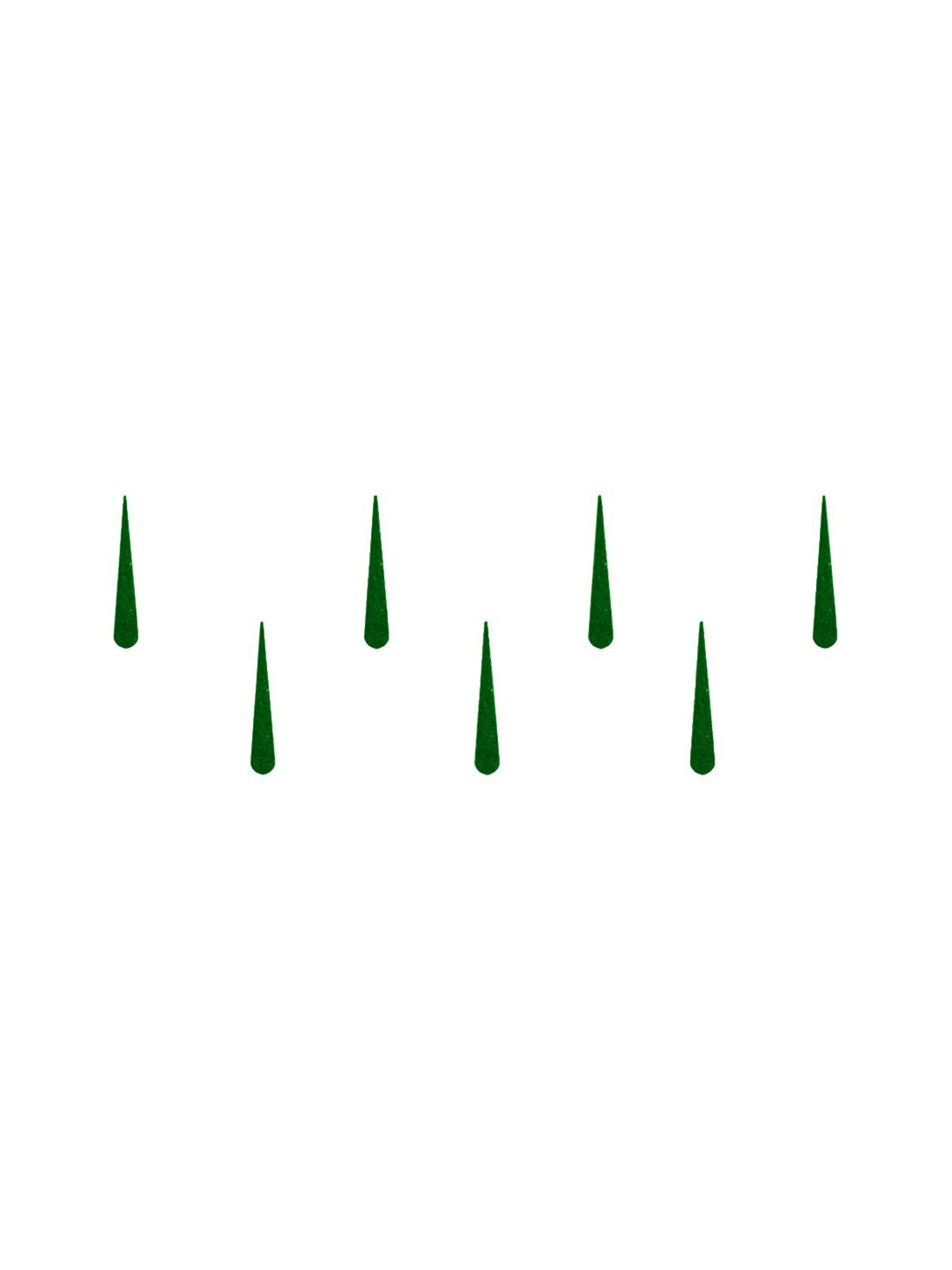 

Comet Busters 7 Pcs Reusable Designer Bindis - Dark Green