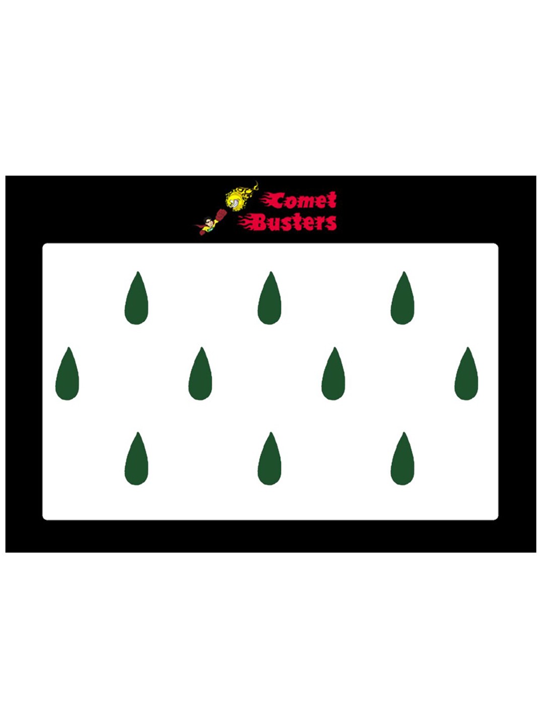 

Comet Busters 10 Pcs Reusable Designer Bindis - Green