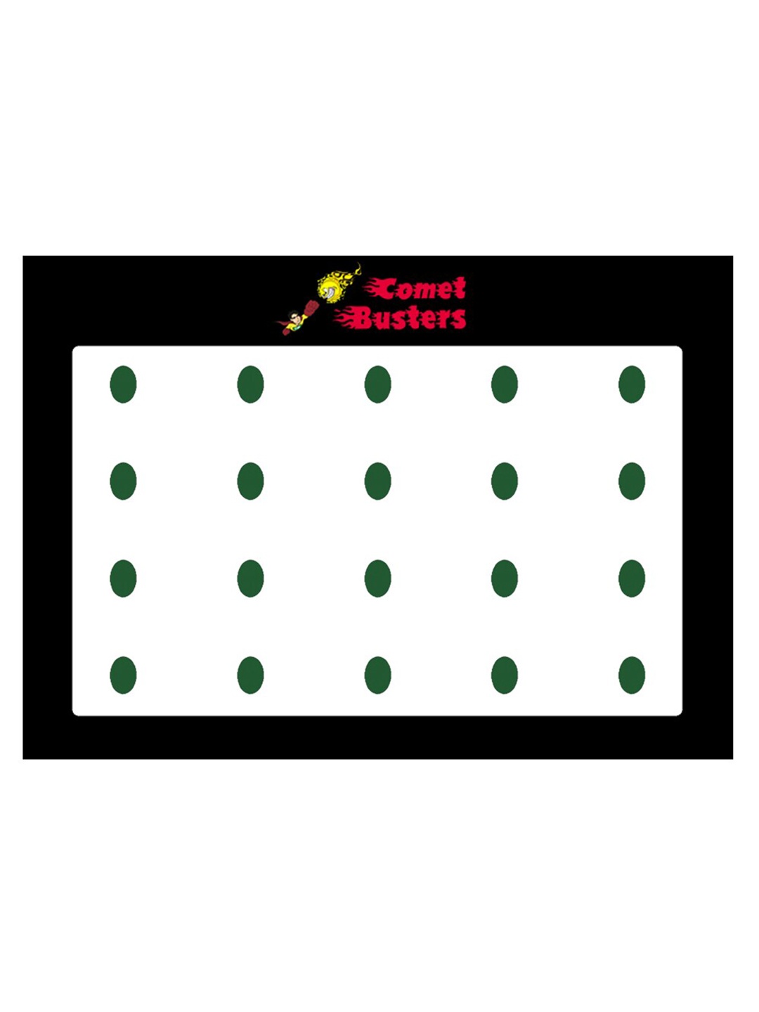 

Comet Busters 20 Pcs Reusable Oval Bindis - Green