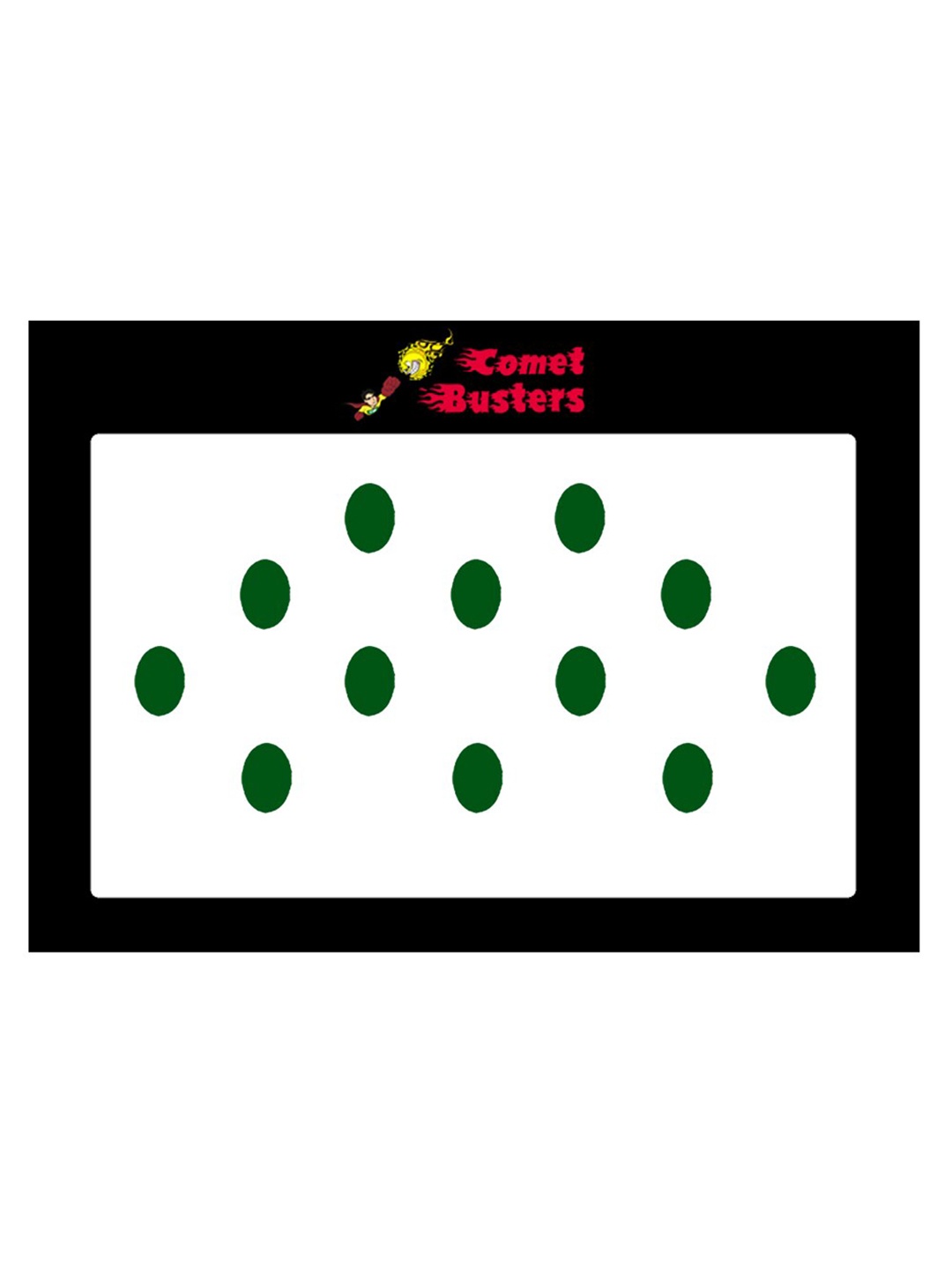 

Comet Busters 12 Pcs Reusable Oval Bindis - Green