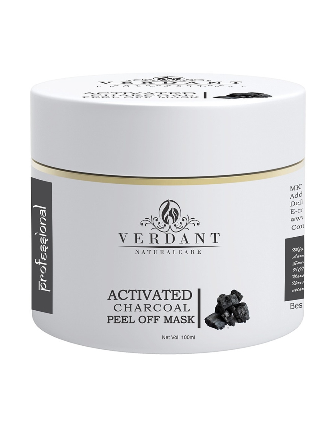 

Verdant Natural Care Activated Charcoal Peel Off Mask - 100 ml, White