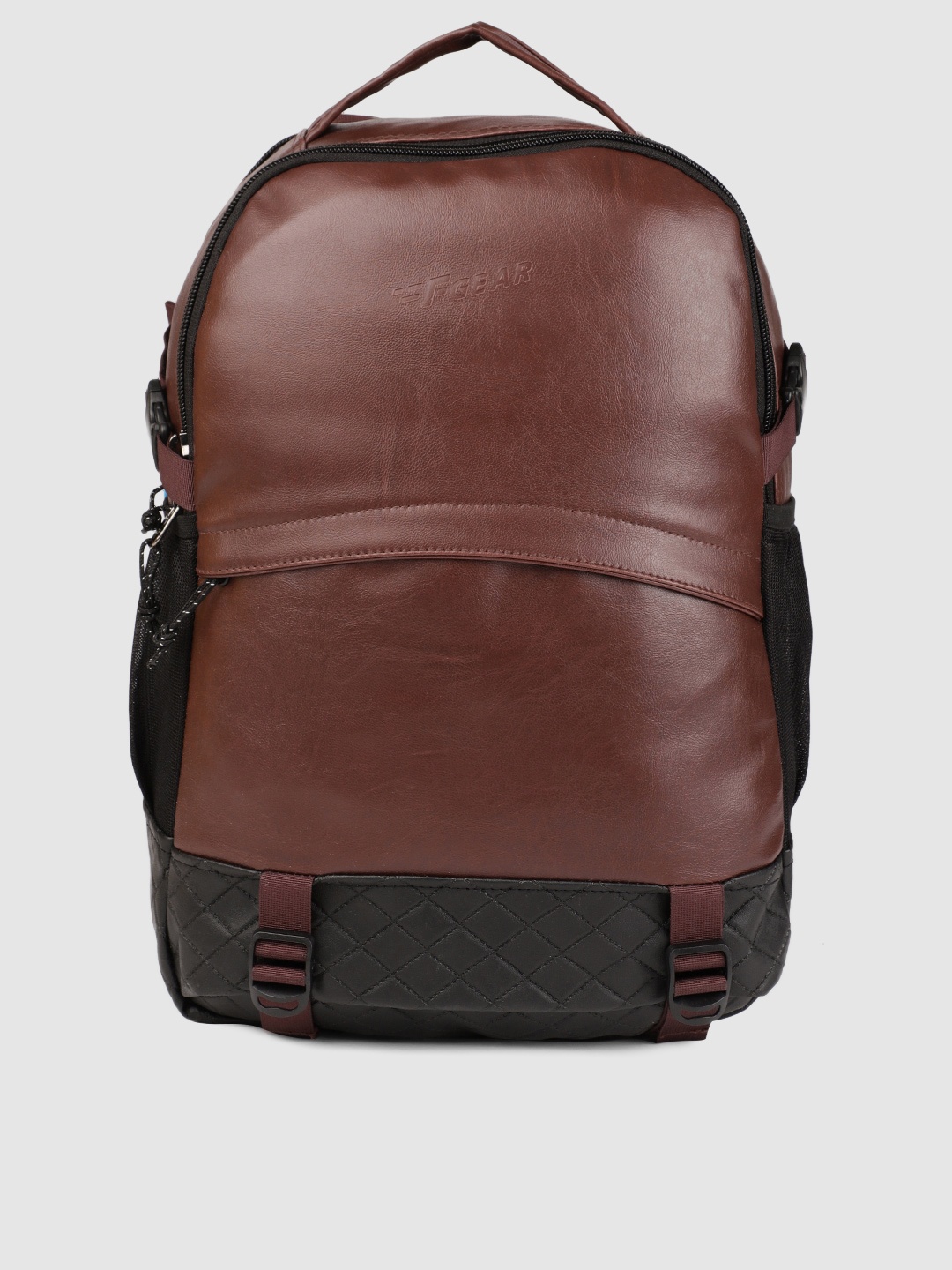 

F Gear Unisex Brown & Black Sedna Solid Laptop Backpack