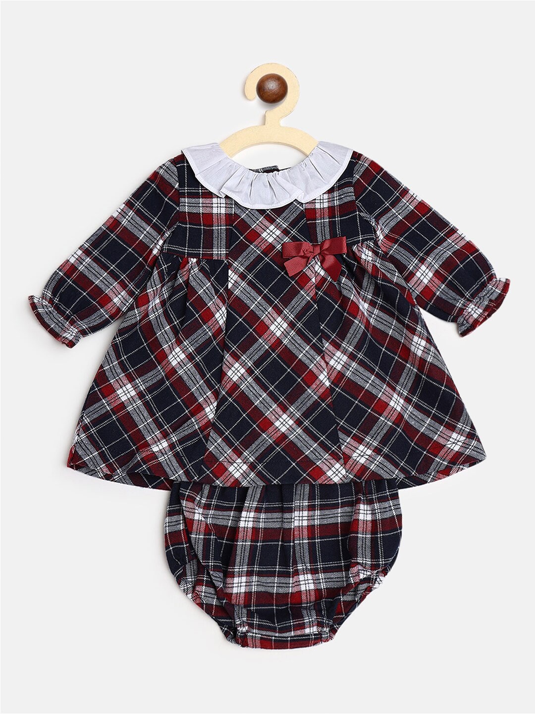 

Chicco Girls Burgundy & Black Checked Top with Short