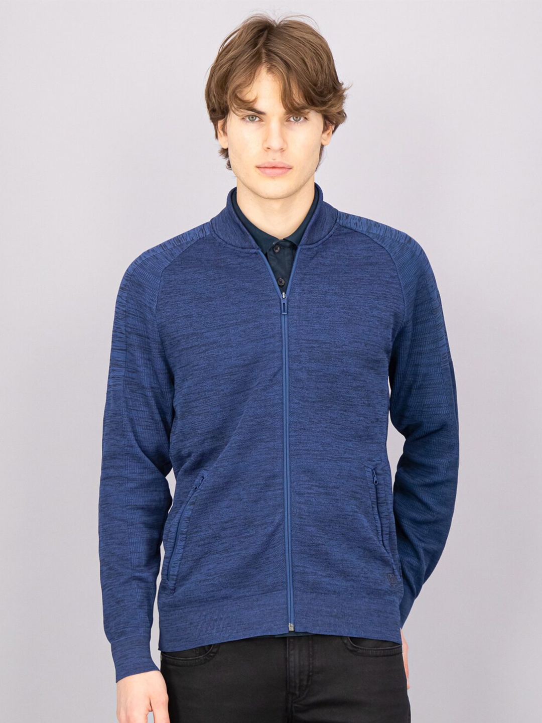 

FREESOUL Men Blue Cardigan