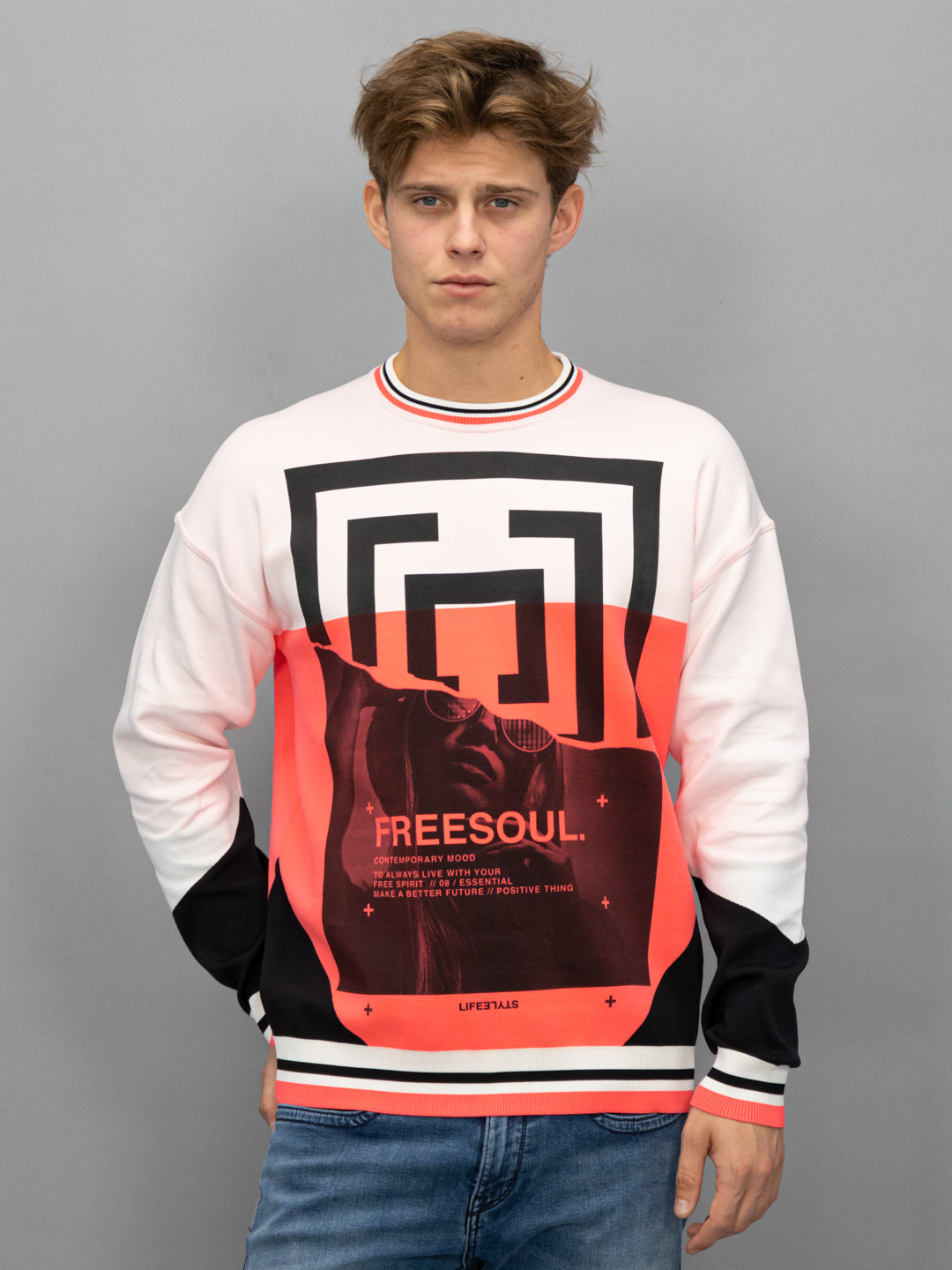 

FREESOUL Men Multicoloured Sweatshirt, Multi