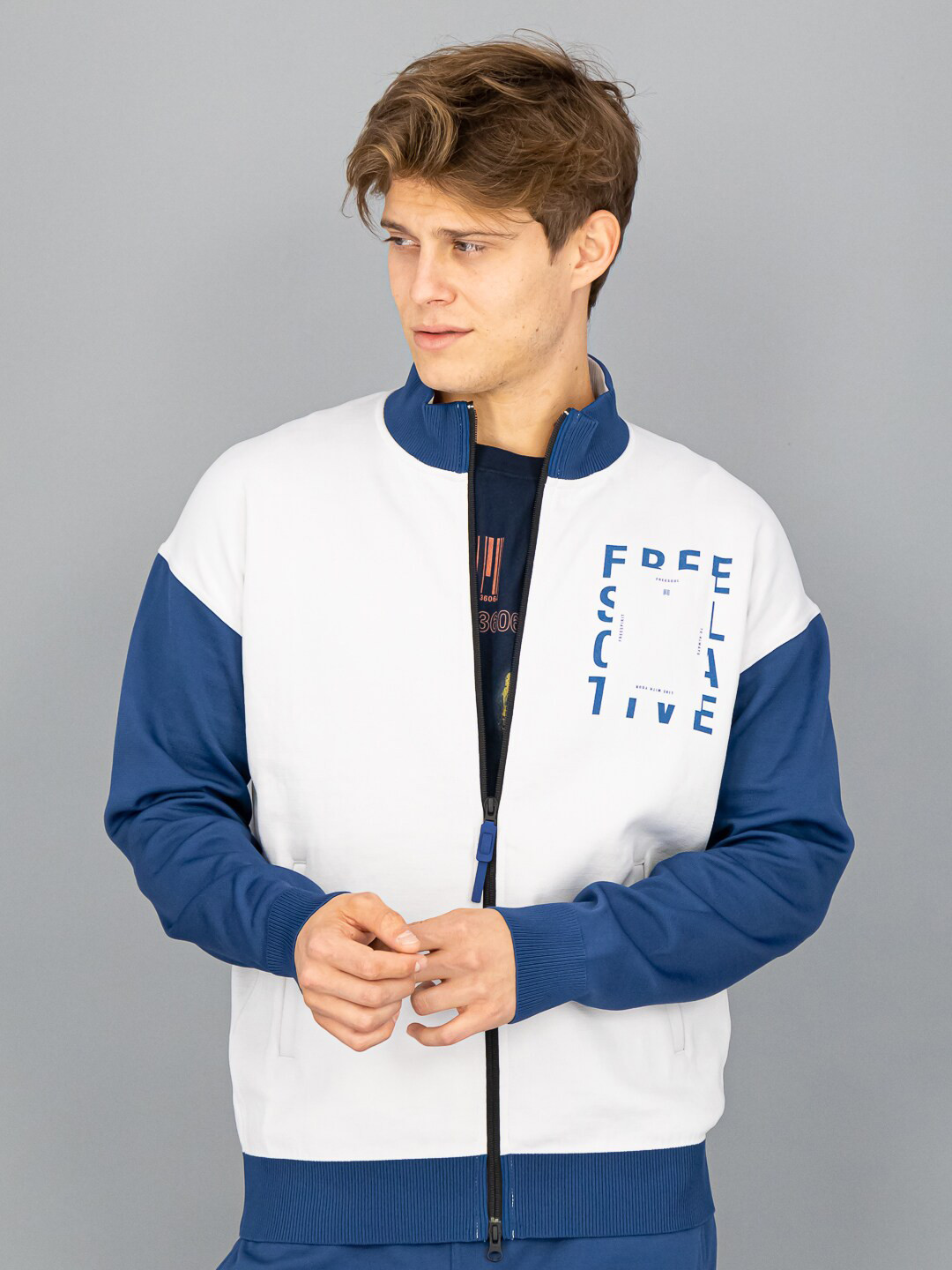 

FREESOUL Men White Colourblocked Sweatshirt