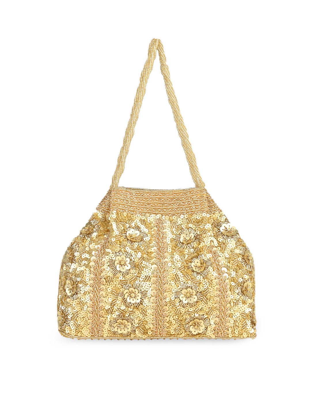 

Rocia Women Gold-Toned Embellished Fabric Potli
