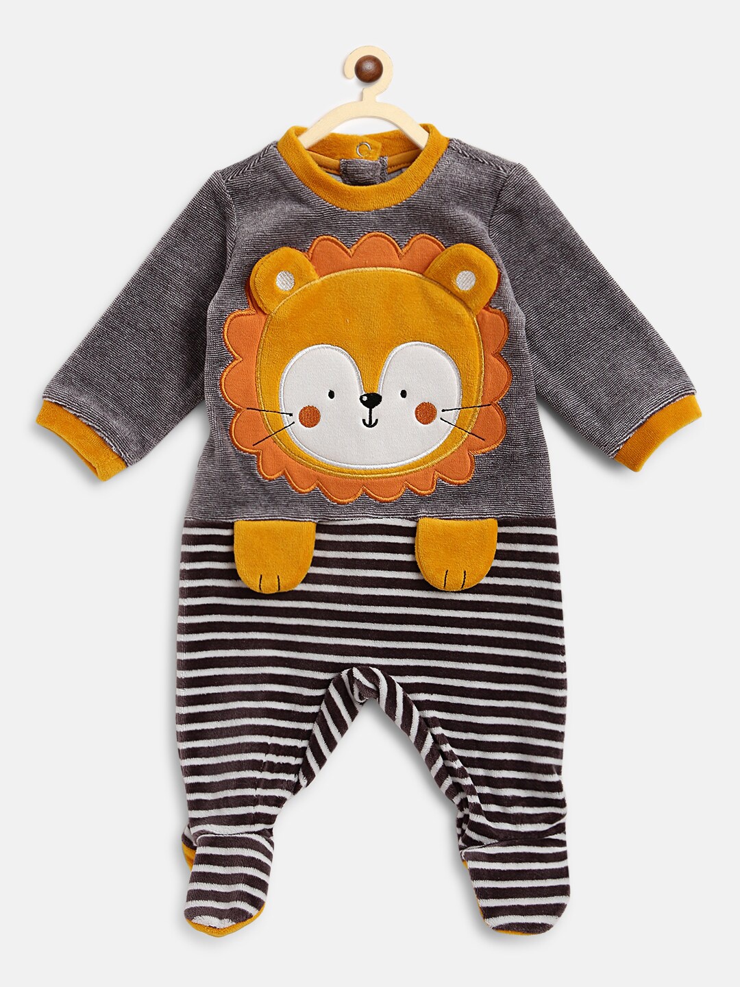 

Chicco Infant Grey Animal Applique Sleepsuit