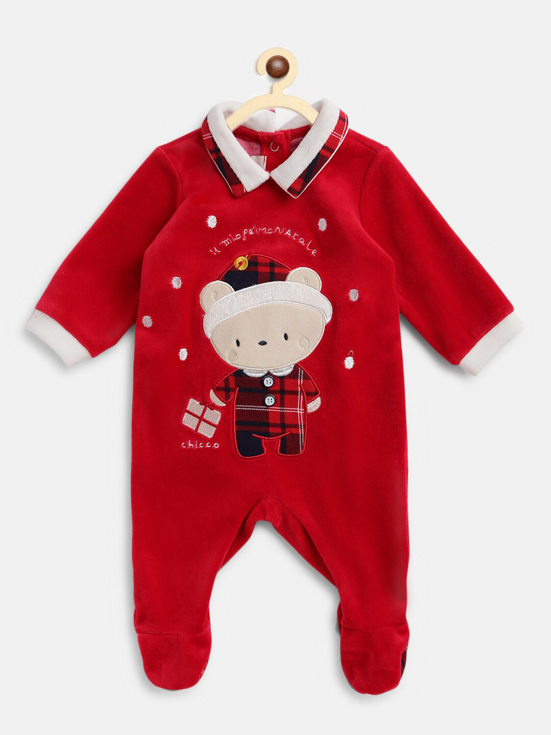 

Chicco Boys Red Printed Sleepsuit