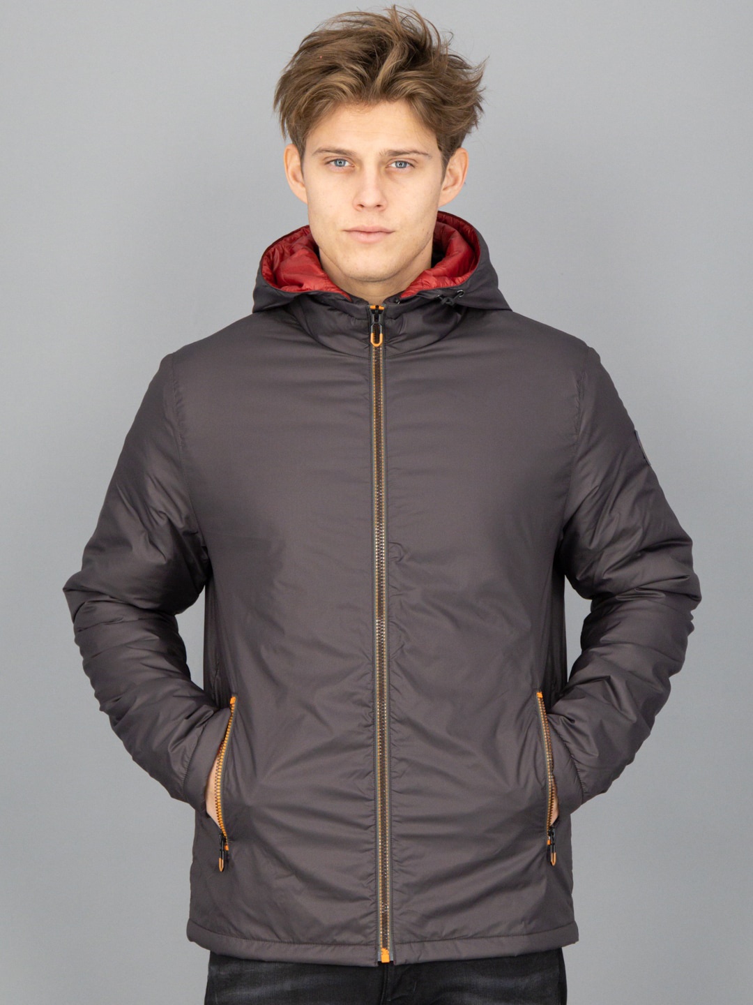 

FREESOUL Men Brown Longline Padded Jacket