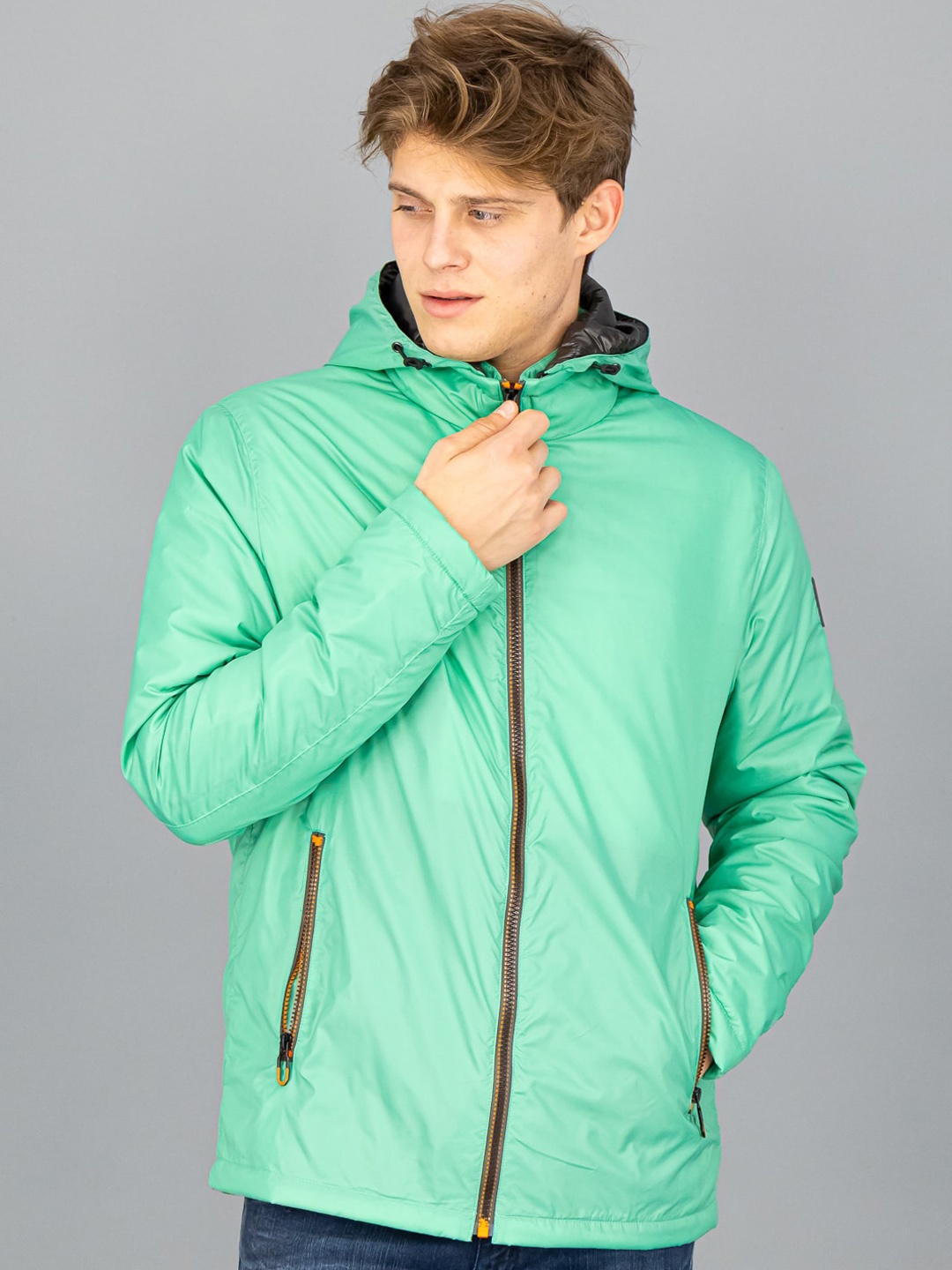 

FREESOUL Men Green Padded Jacket