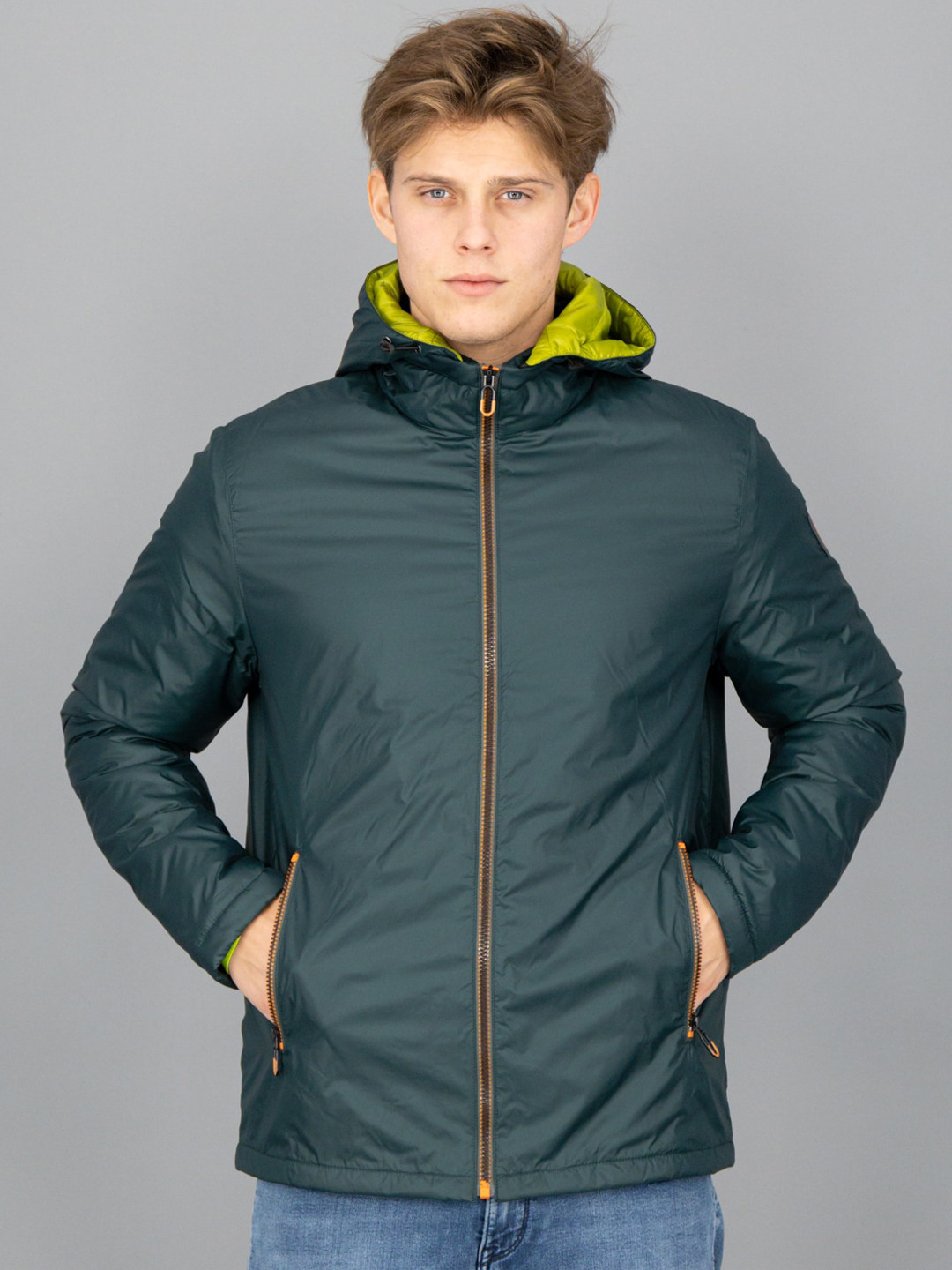 

FREESOUL Men Green Padded Jacket