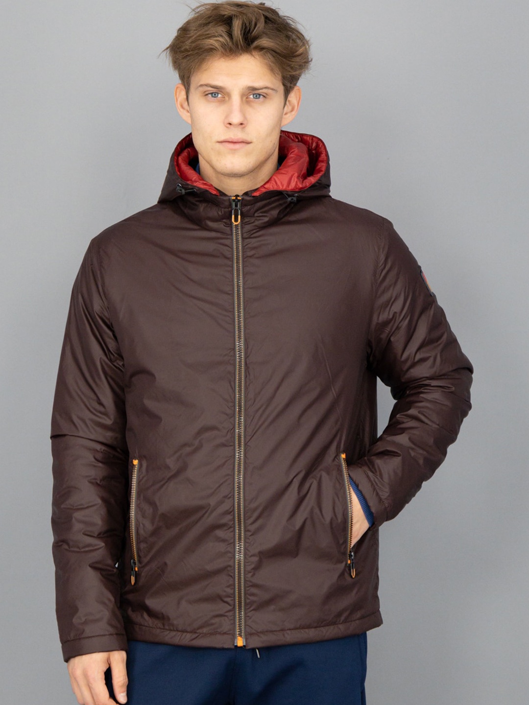 

FREESOUL Men Maroon Solid Padded Jacket