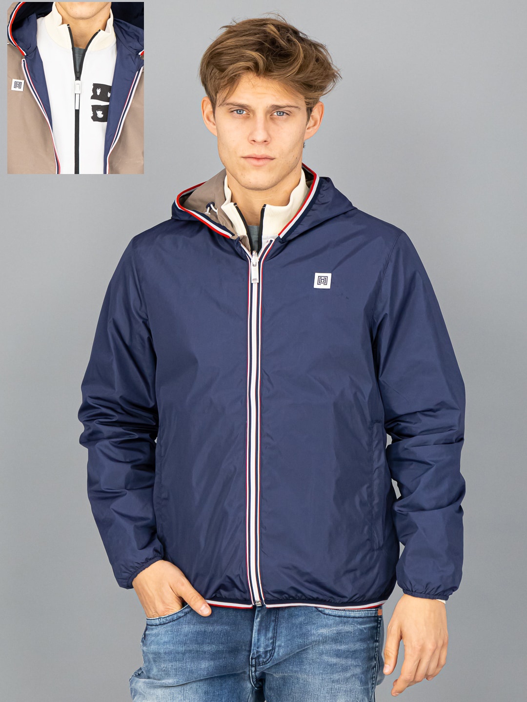 

FREESOUL Men Blue Reversible Tailored Jacket