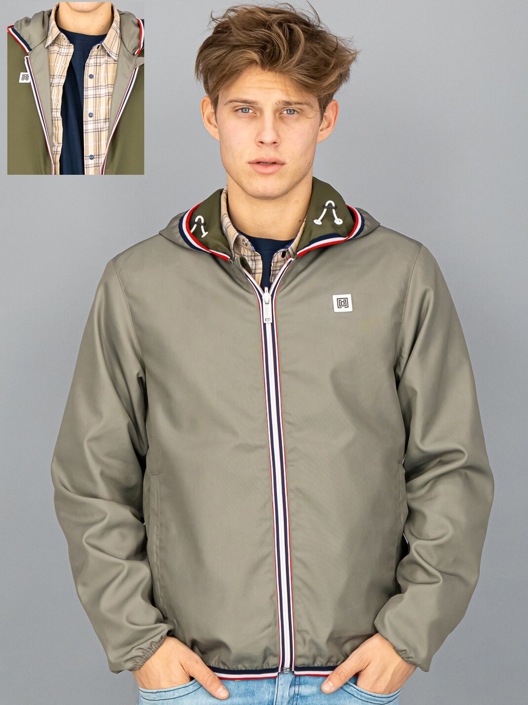 

FREESOUL Men Green Reversible Bomber Jacket