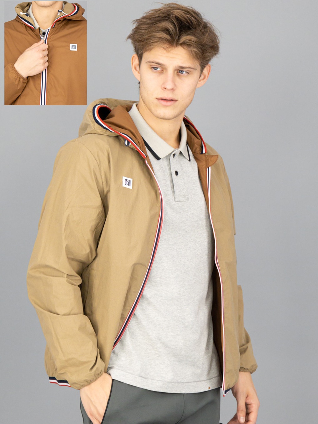 

FREESOUL Men Brown Reversible Sporty Jacket