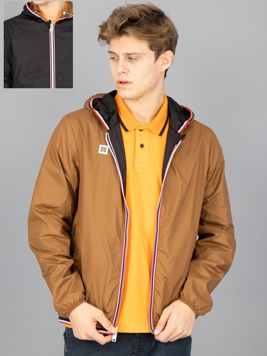 

FREESOUL Men Black Mustard Reversible Tailored Jacket