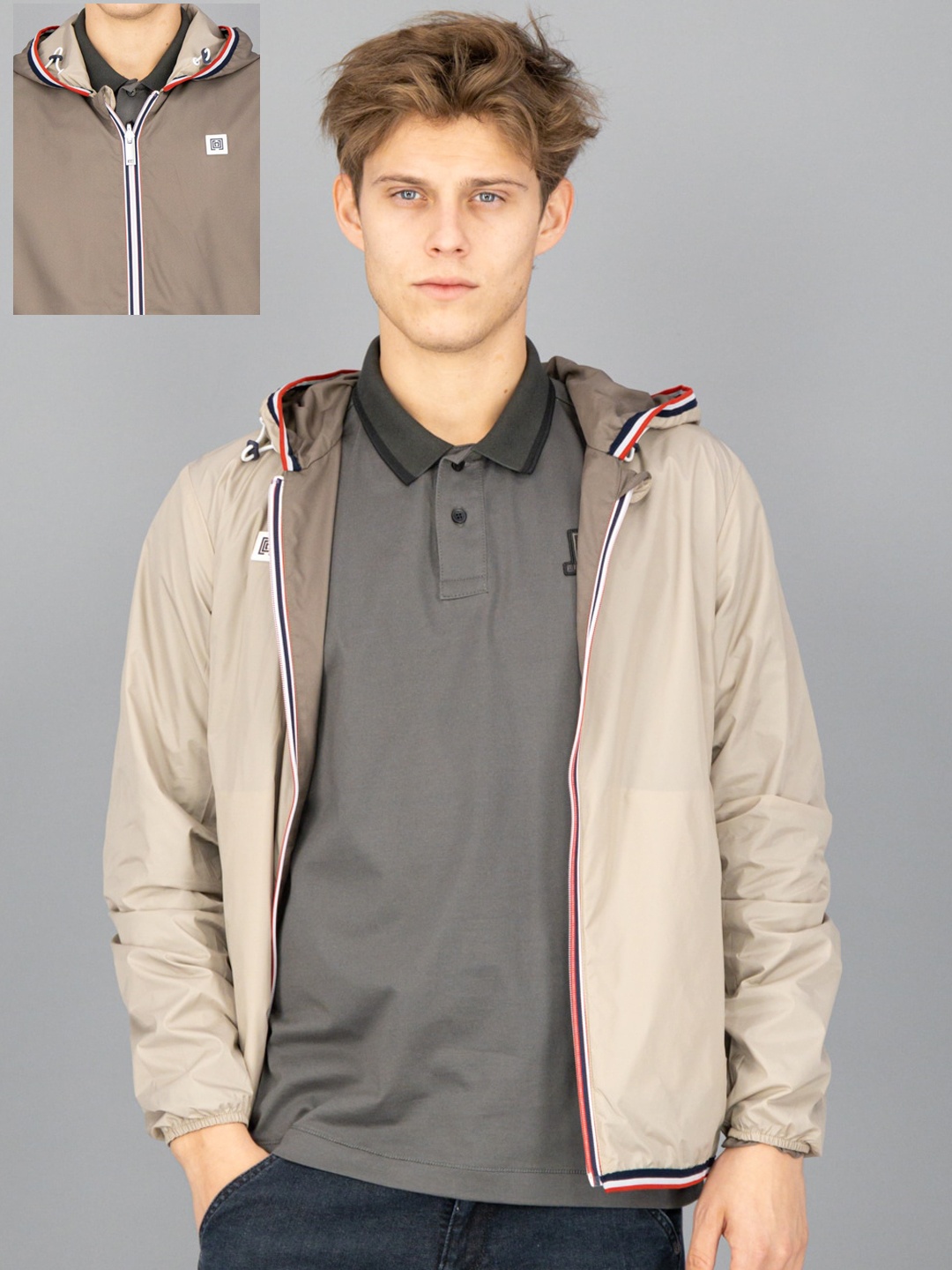 

FREESOUL Men Beige Reversible Sporty Jacket