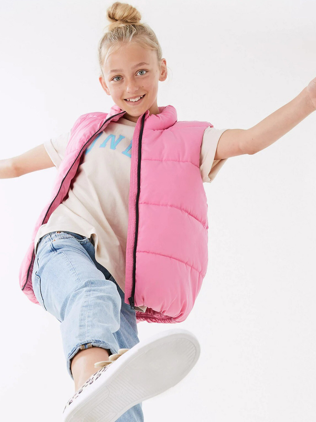 

Marks & Spencer Girls Pink Lightweight Puffer Jacket