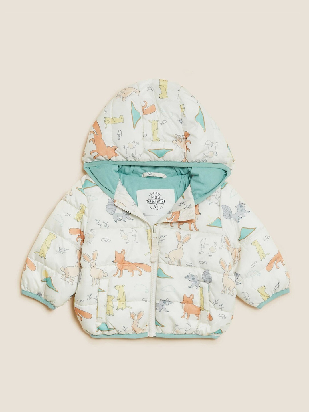 

Marks & Spencer Boys Cream-Coloured Lightweight Puffer Jacket