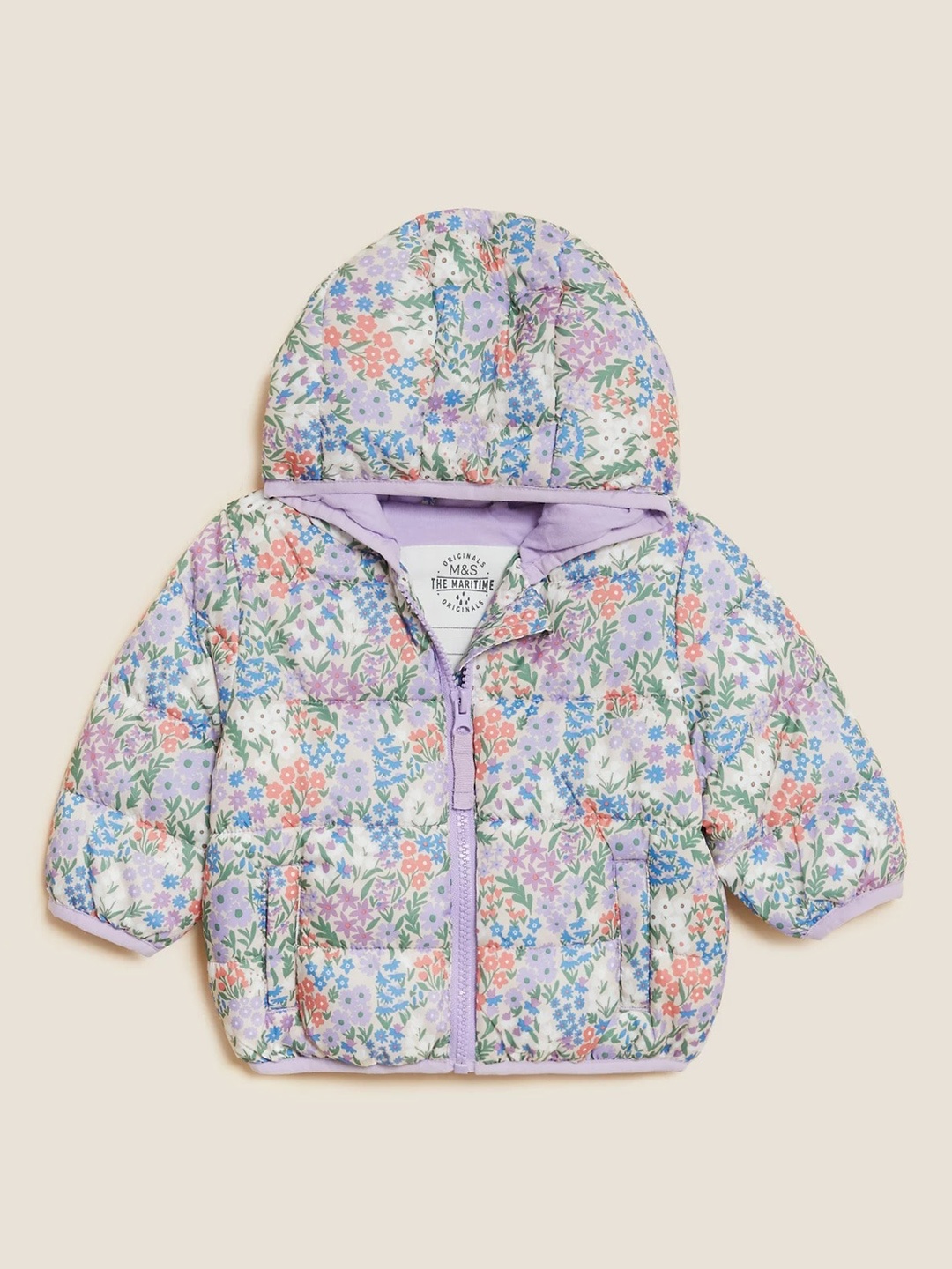 

Marks & Spencer Girls Pink Floral Lightweight Puffer Jacket