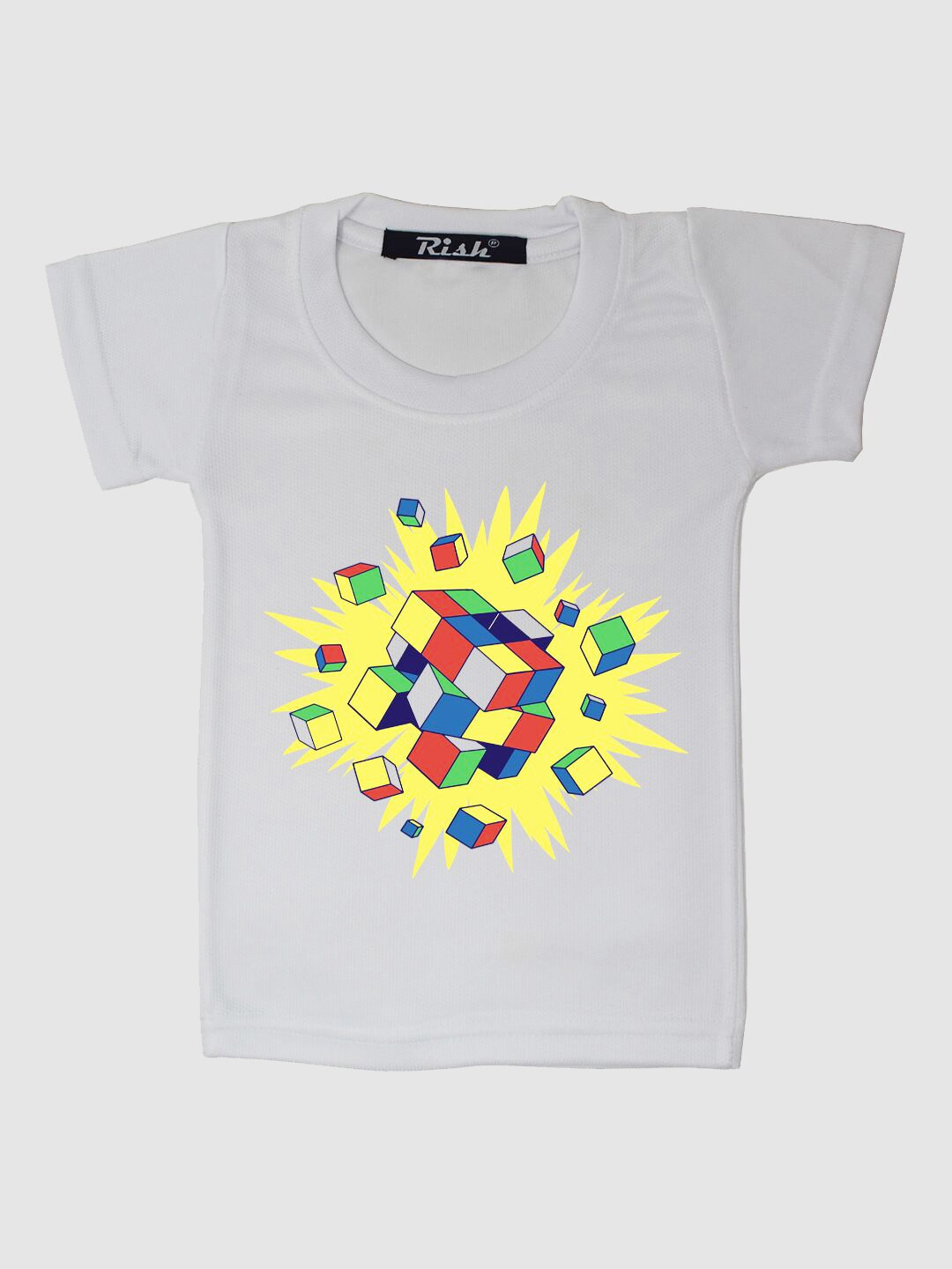 

RISH Boys White Printed Oversized T-shirt