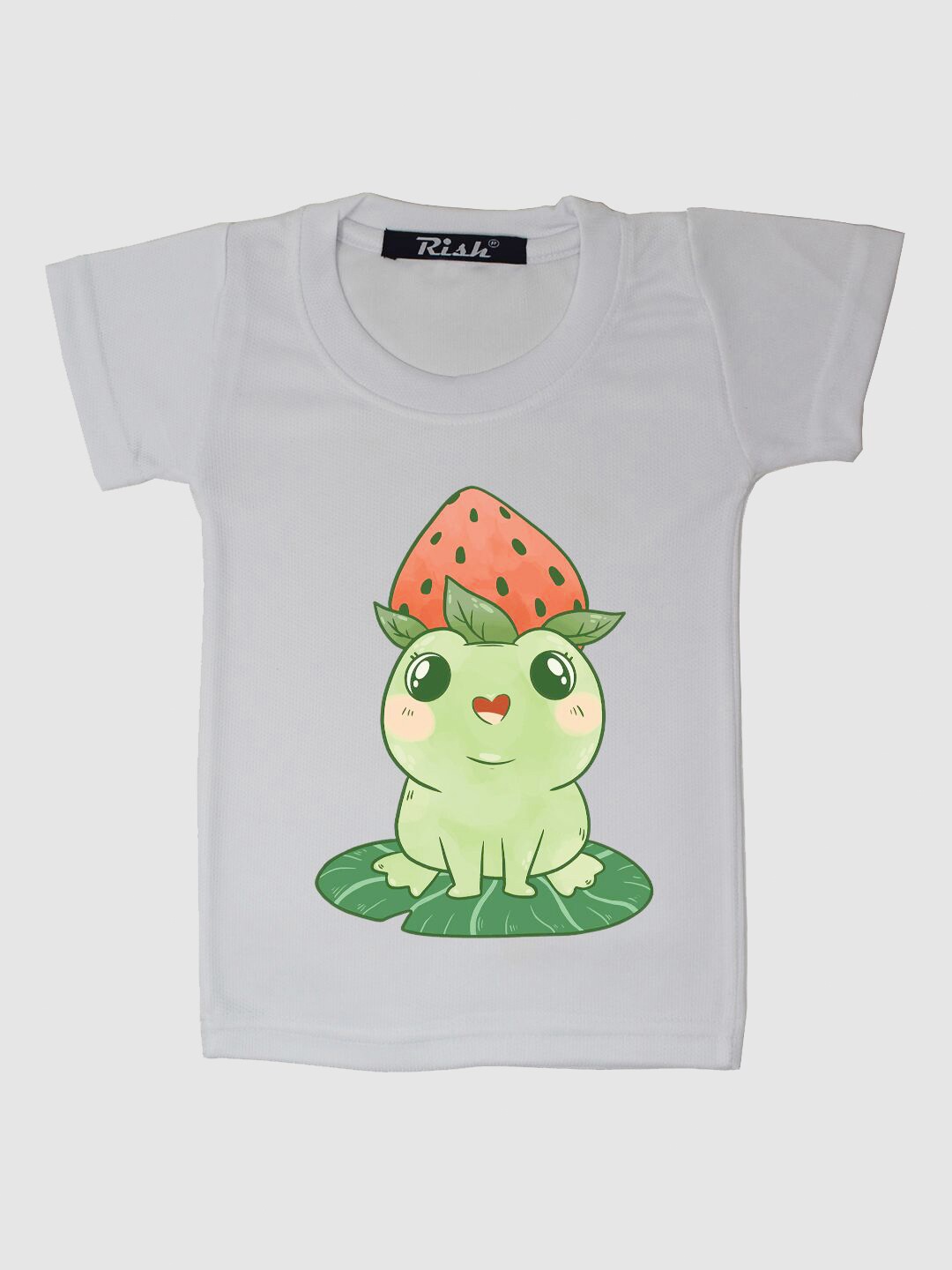 

RISH Kids White Printed T-shirt