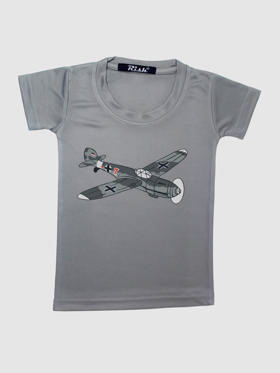 

RISH Boys Grey Printed T-shirt