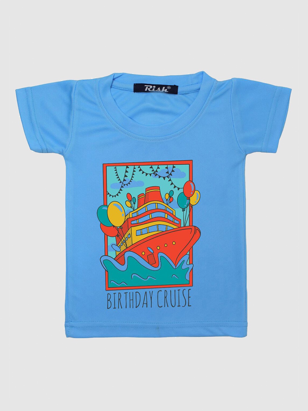 

RISH Boys Blue Printed T-shirt