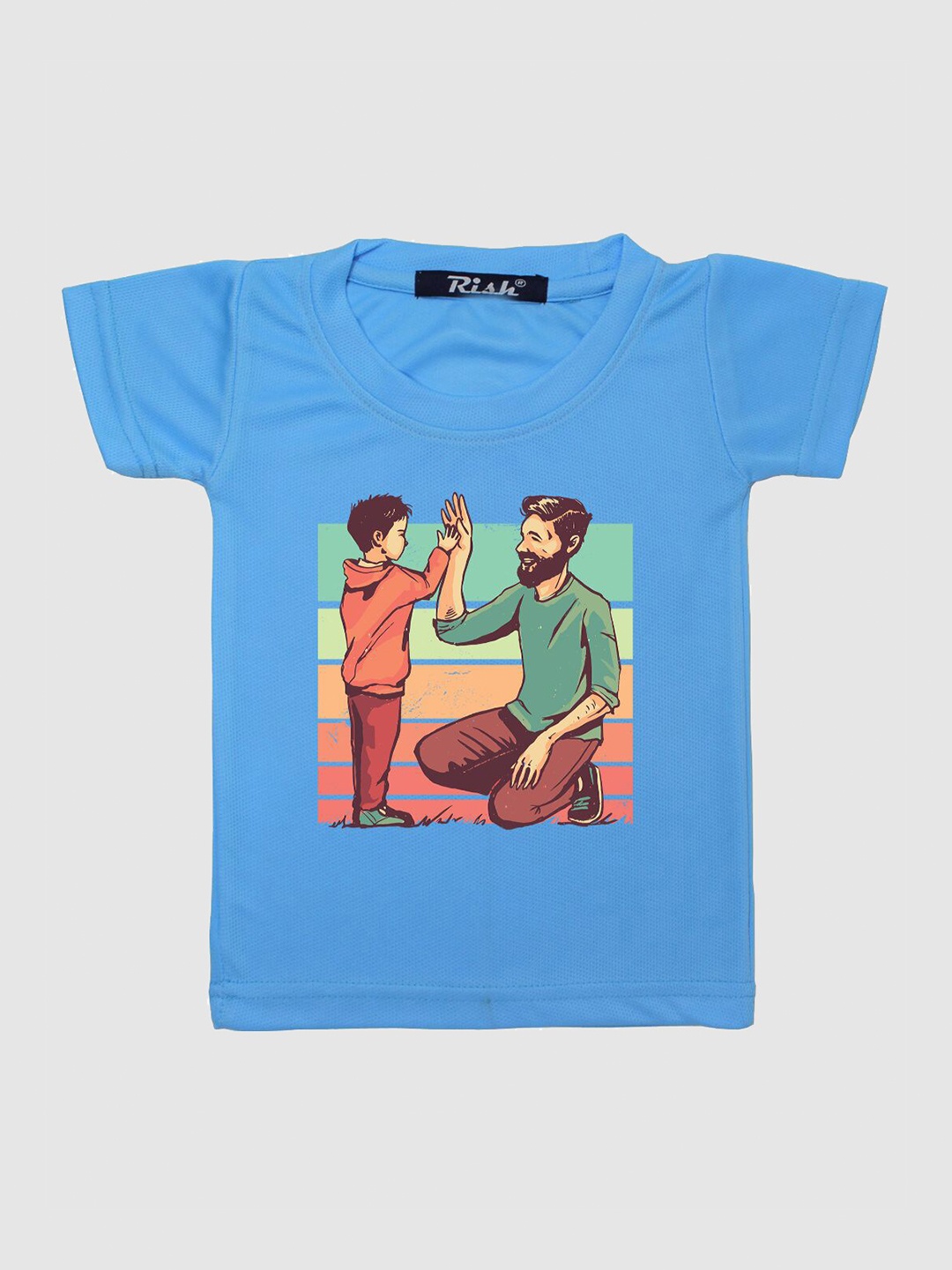 

RISH Boys Blue Printed Oversized T-shirt