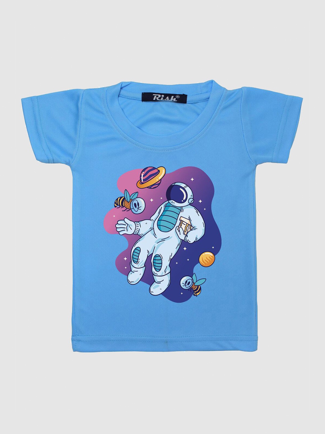 

RISH Boys Blue Printed Oversized T-shirt