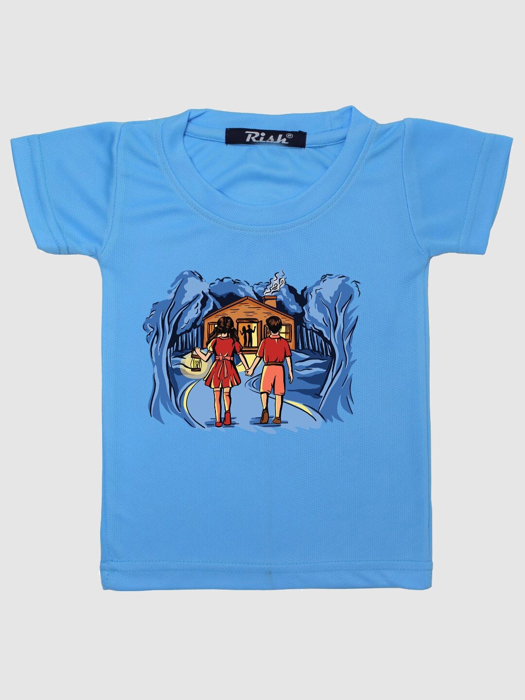 

RISH Kids Blue Printed Oversized T-shirt