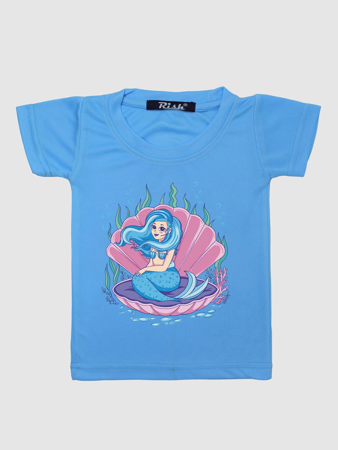 

RISH Boys Blue & Pink Printed T-shirt