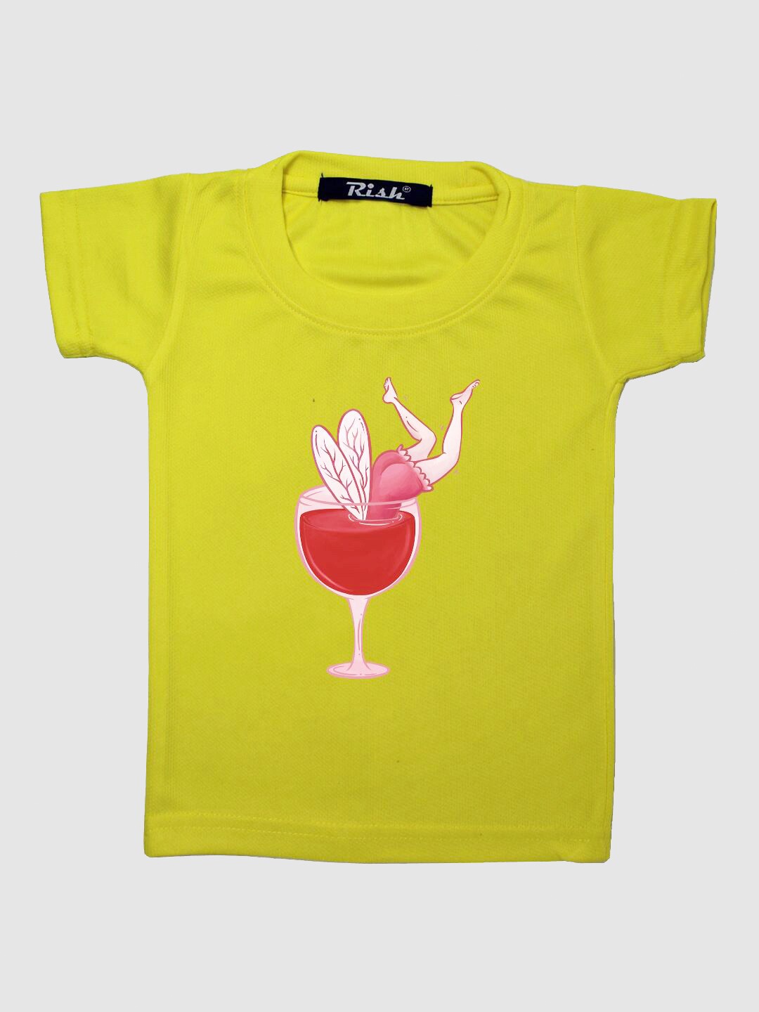 RISH Boys Yellow Graphic Printed Oversized T-shirt