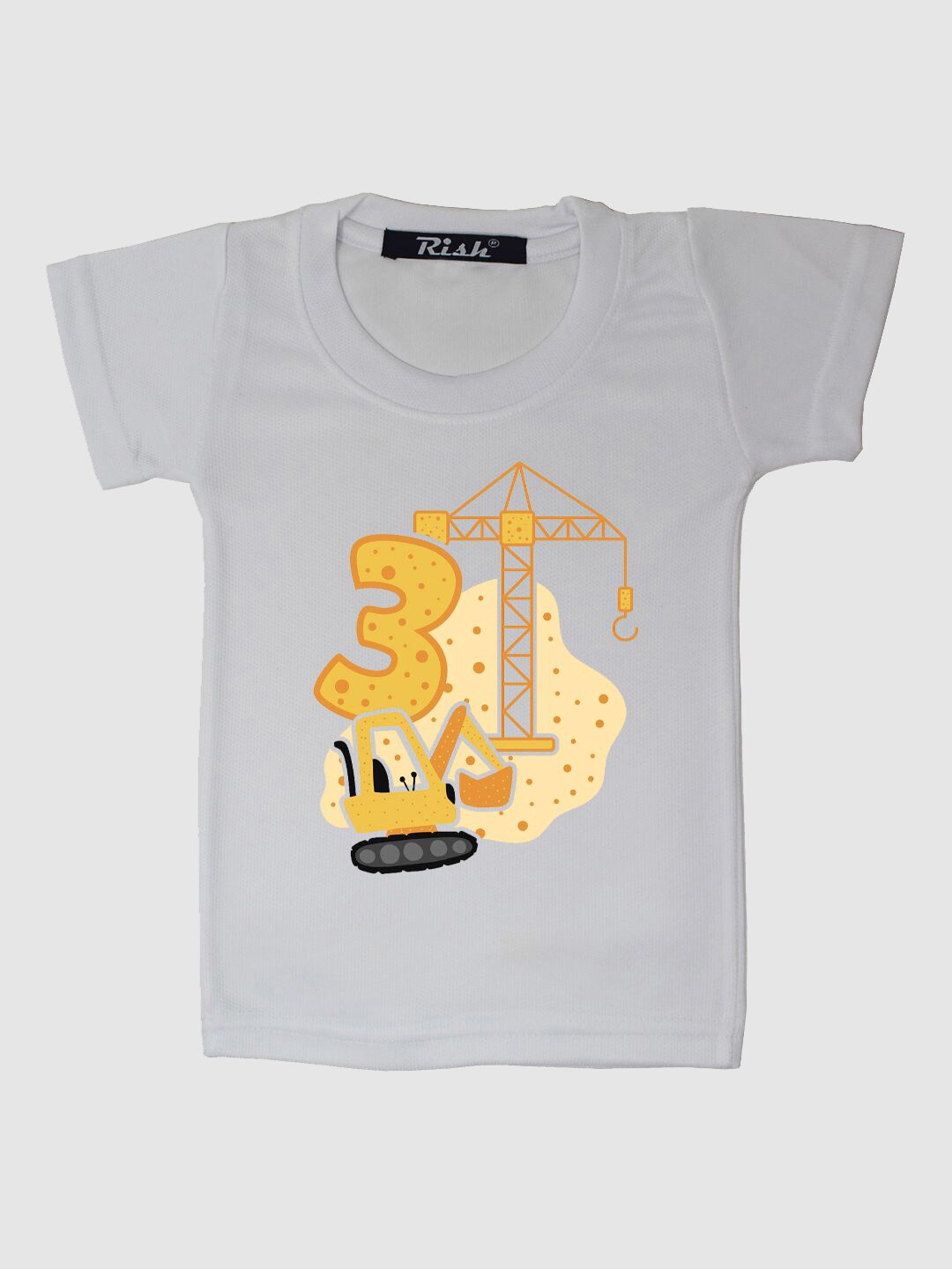 

RISH Kids White Printed T-shirt