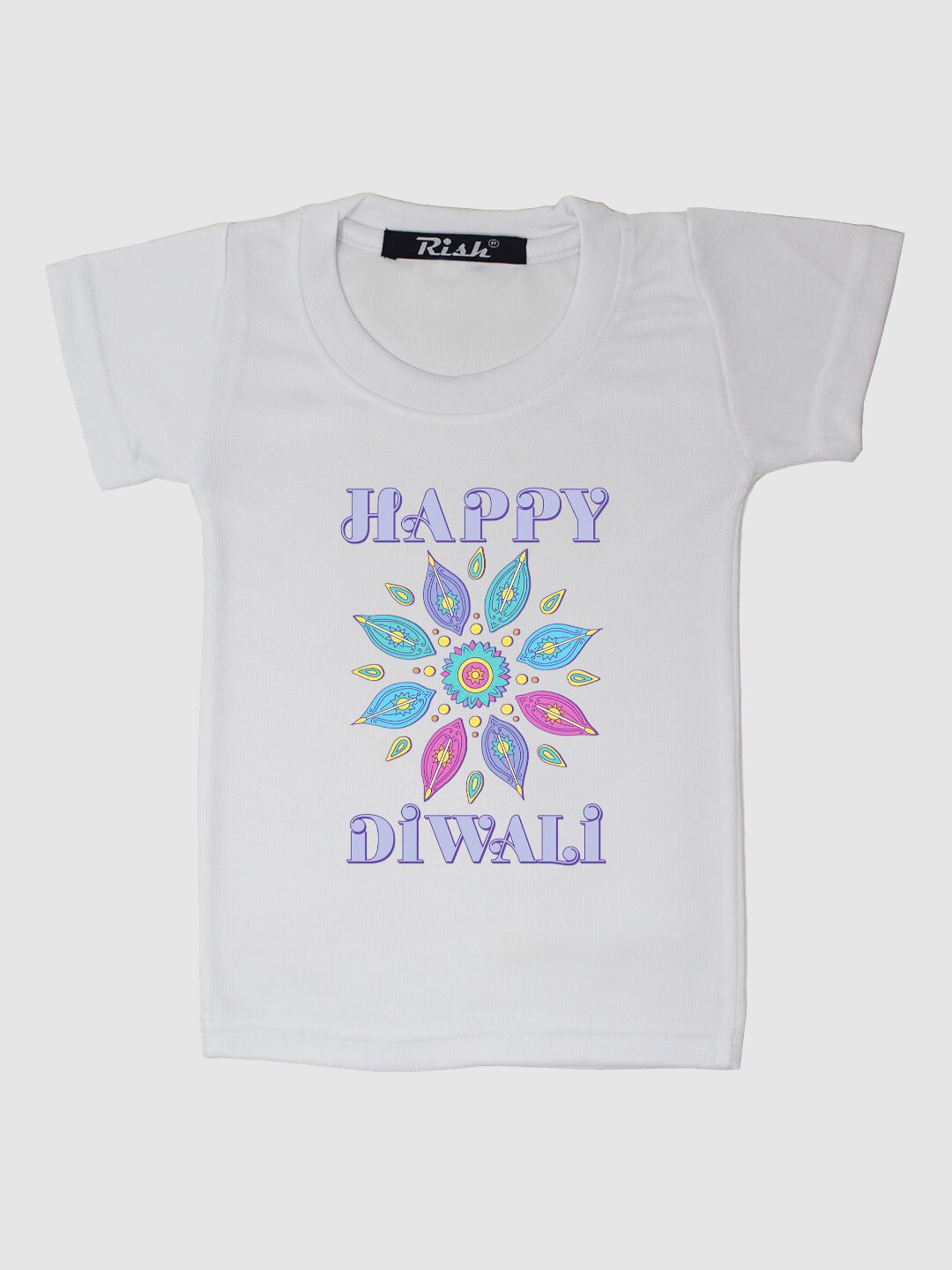 

RISH Boys White Typography Printed Oversized T-shirt
