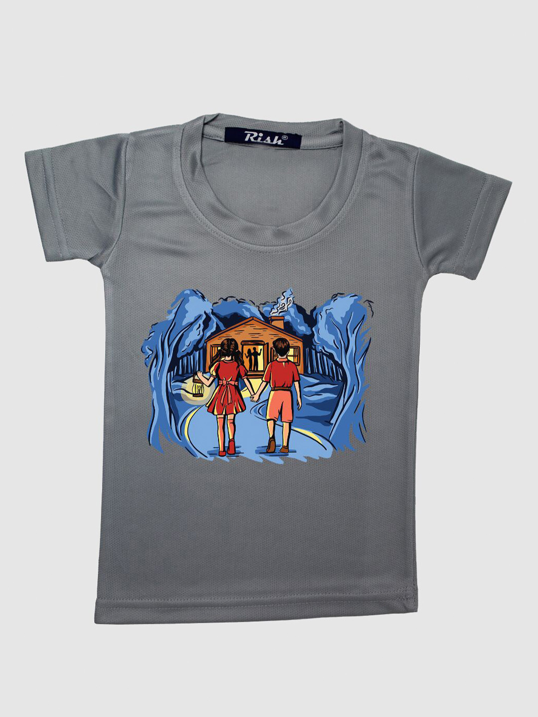 

RISH Boys Grey Printed T-shirt