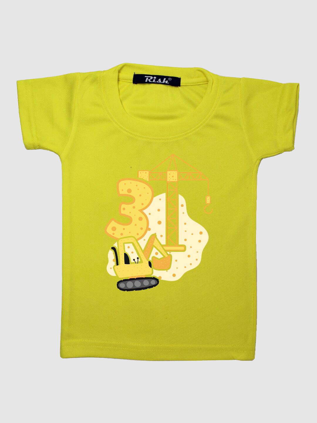 RISH Boys Yellow Printed Oversized T-shirt