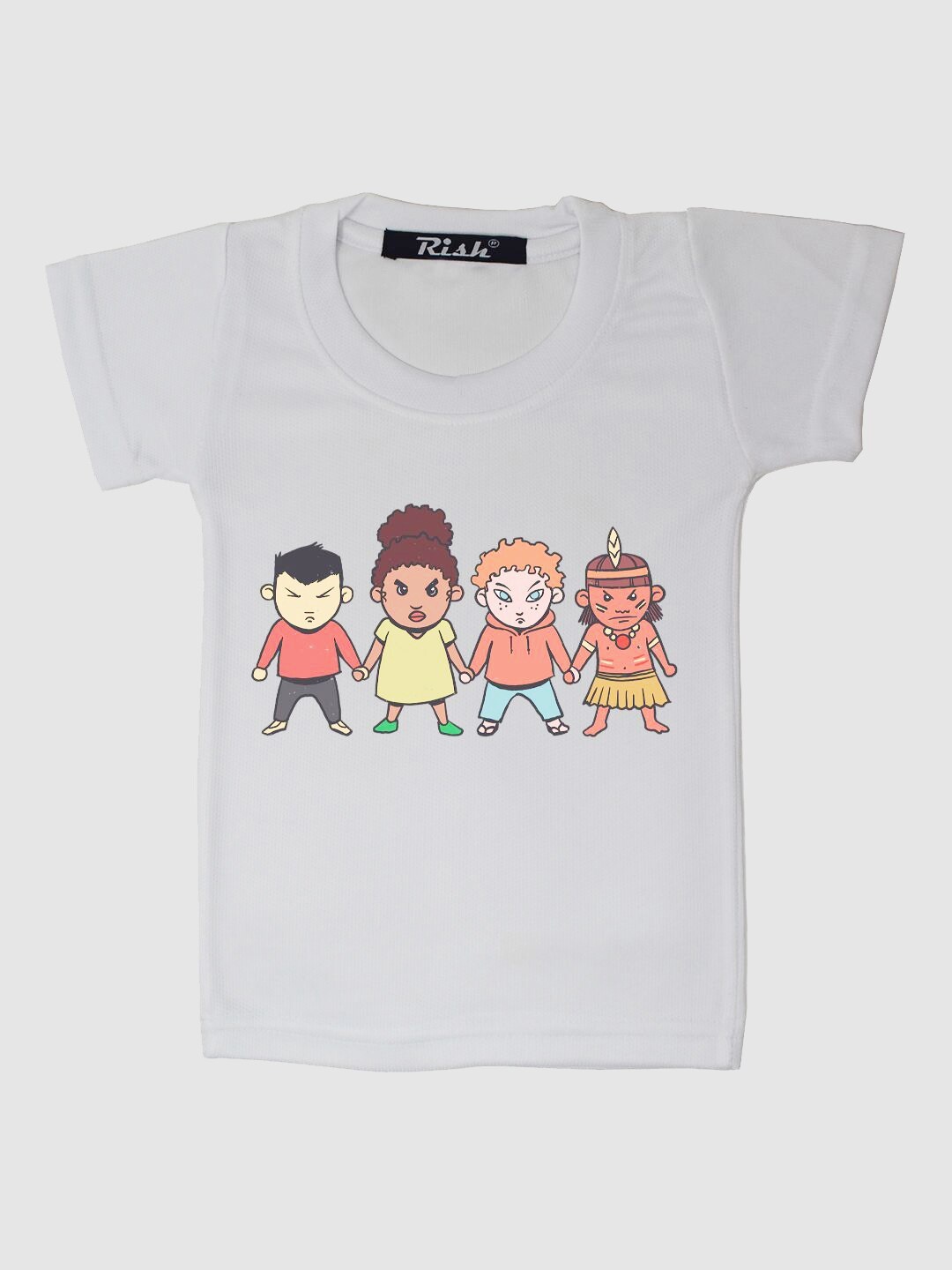 

RISH Boys White Printed T-shirt