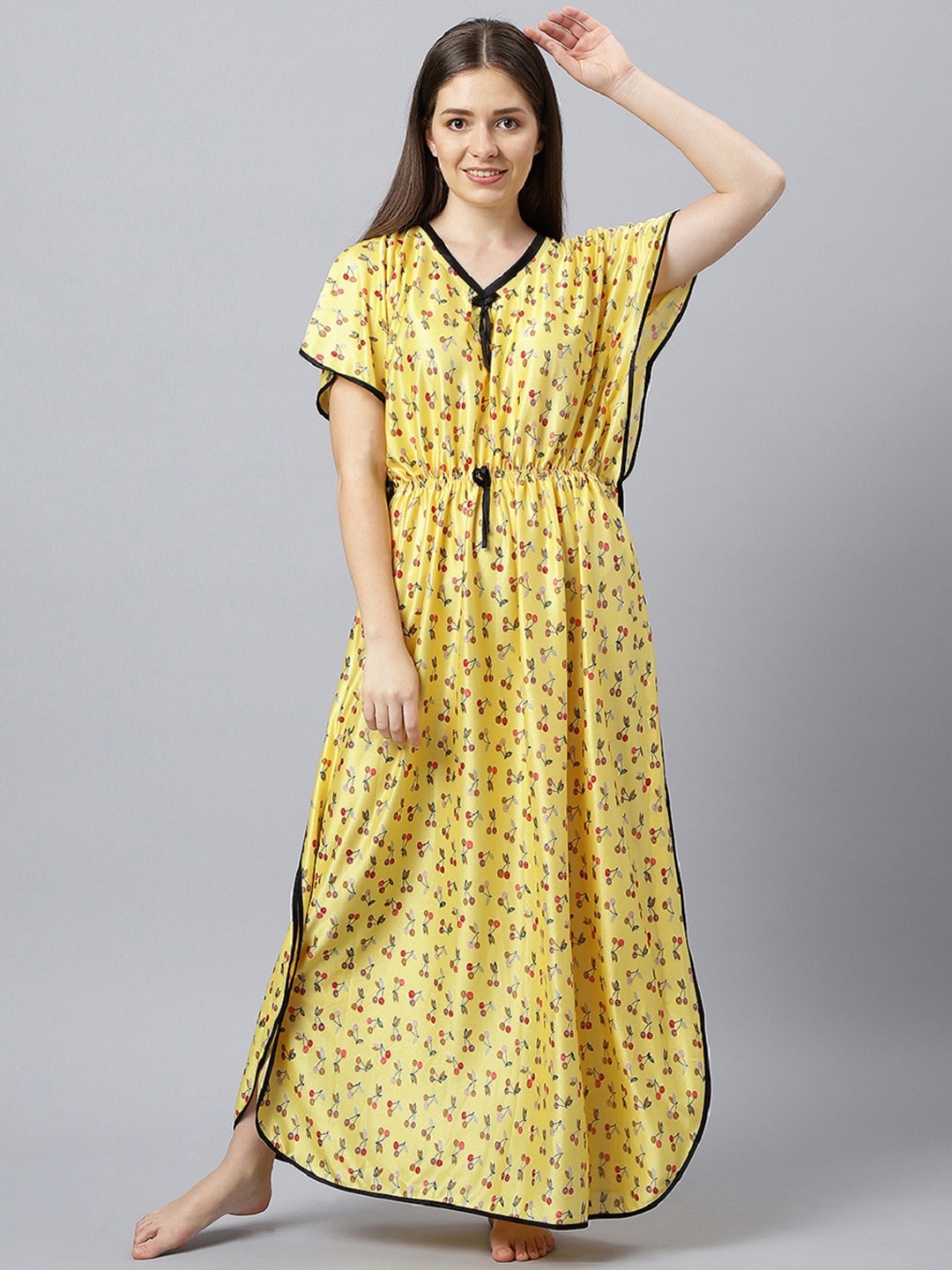 

Bailey sells Yellow Printed Maxi Kaftan Nightdress